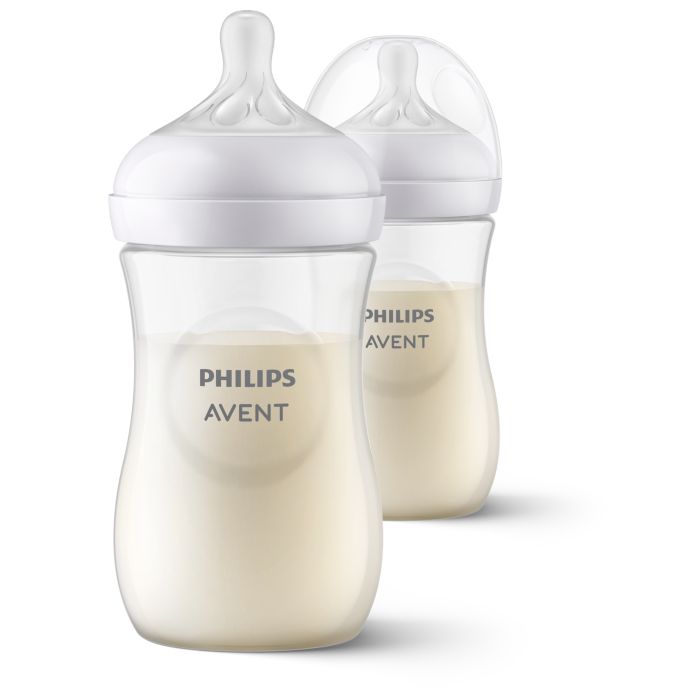 Philips Avent Natural Response Baby Bottles, 260ml, 2-pack Clear