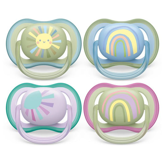 Philips Avent Ultra Air Soother, 0-6 months, Deco Mixed 2-pack,  Mixed
