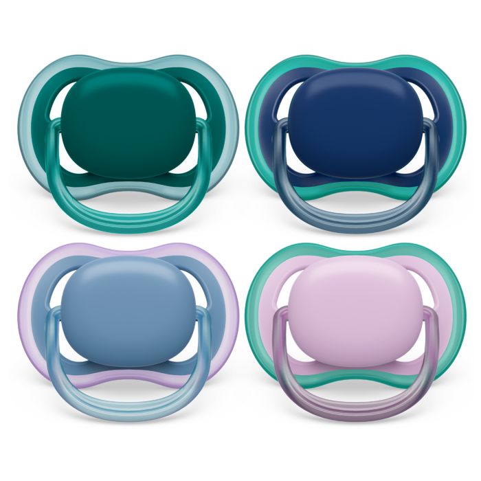 Philips Avent Ultra Air Soother, 6-18 months, Plain Mixed 2-pack  Mixed