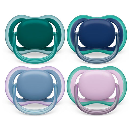 Philips Avent Ultra Air Soother, 6-18 months, Plain Mixed 2-pack  Mixed