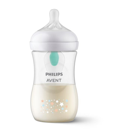 Philips Avent Natural Response Bottle with AirFree Vent, 260ml, 1-pack, Bear  Deco