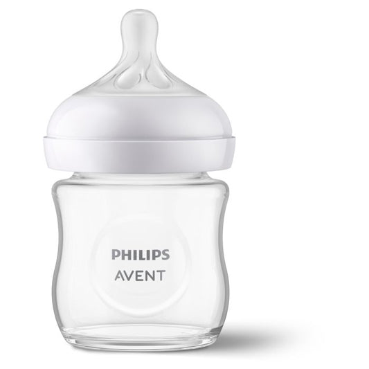 Philips Avent Natural Response Glass Baby Bottle, 120ml, 1-pack  Clear