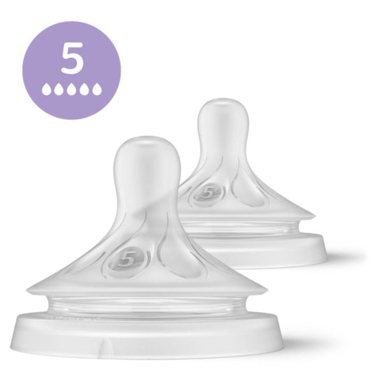 Philips Avent Natural Response Teats, 6 month+, Flow 5, 2-pack  Clear